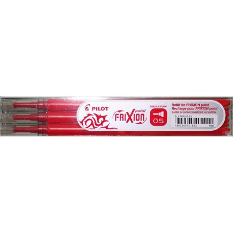 Tollbetét roller PILOT Frixion Point tűhegyű radírozható 0,25 mm piros 3 db/csomag