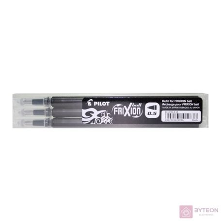 Tollbetét roller PILOT Frixion Clicker/Ball radírozható 0,25 mm fekete 3 db/csomag