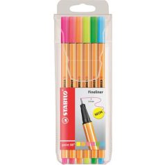 Tűfilc STABILO Point 88 neon 6db-os készlet