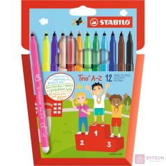 Filctoll STABILO Trio A-Z 12db-os készlet