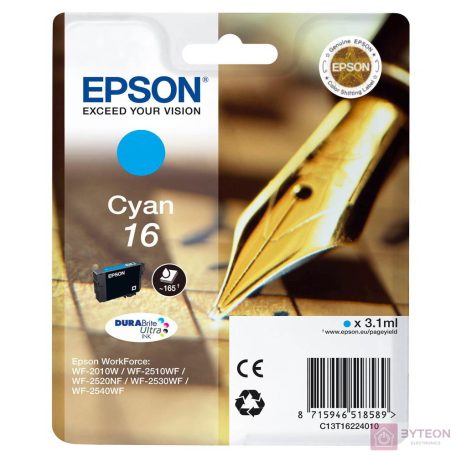 Epson 16 (T1622) - Ciánkék
