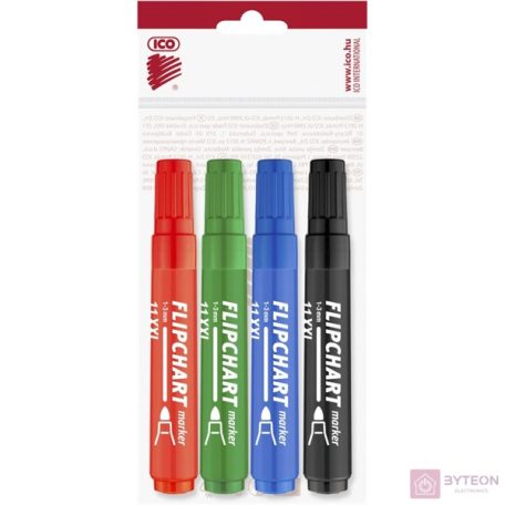 Flipchart marker ICO Artip 11 XXL kerek 1-3mm 4db-os készlet
