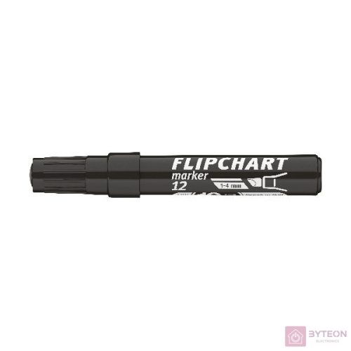Flipchart marker ICO Artip 12 vágott fekete 1-4mm
