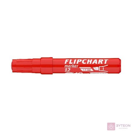 Flipchart marker ICO Artip 12 vágott piros 1-4mm