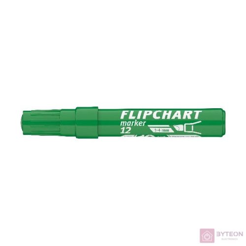 Flipchart marker ICO Artip 12 vágott zöld 1-4mm