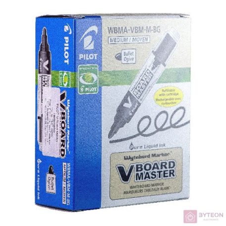 Táblamarker PILOT V-Board Master kerek fekete