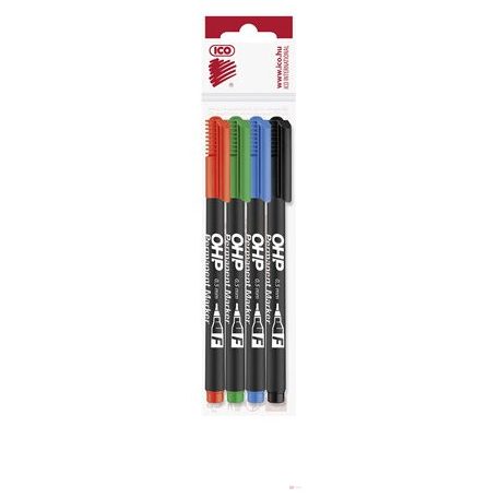 Alkoholos marker ICO OHP F 4db-os készlet