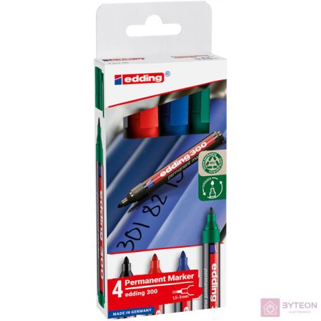 Alkoholos marker EDDING 300 kerek 4db-os készlet