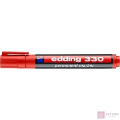 Alkoholos marker EDDING 330 vágott piros