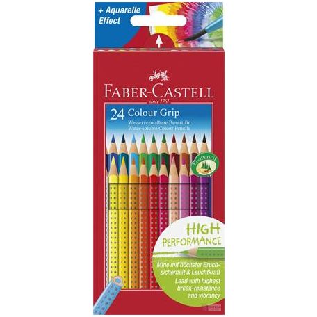 Színes ceruza FABER-CASTELL Grip háromszögletű 24 db/készlet