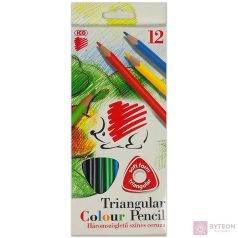 Színes ceruza ICO Süni háromszögletű 12 db/készlet