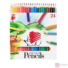 Színes ceruza ICO Süni hatszögletű 24 db/készlet