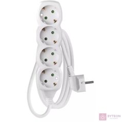 Kábel hosszabbító EMOS 4 aljzat 1,5m fehér