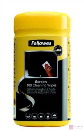 Tisztítókendő képernyőhöz FELLOWES 100/csom