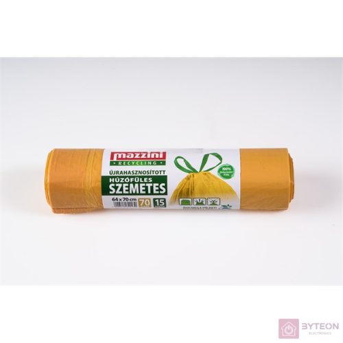 Szemeteszsák MAZZINI húzófüles 70L 15 db/tekercs