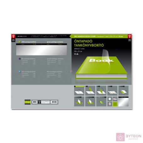 Tankönyvborító ARS UNA A/4 50x33 cm öntapadós sima 10db/csomag