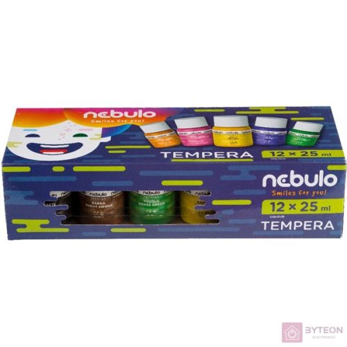 Tempera NEBULO tégelyes 12db-os készlet 25 ml