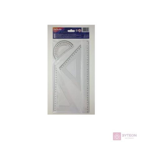 Vonalzókészlet NEBULO 30cm vonalzóval 4 db-os