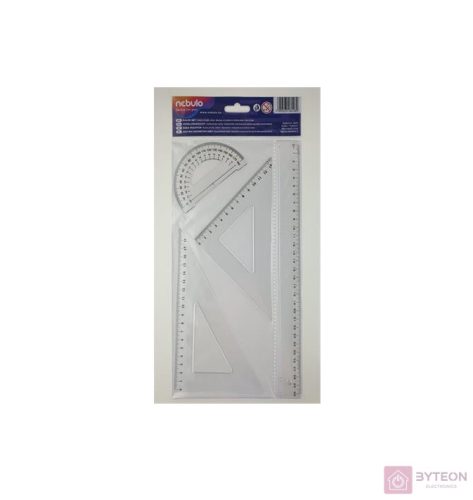 Vonalzókészlet NEBULO 30cm vonalzóval 4 db-os