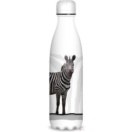 Kulacs duplafalú ARS UNA fém BPA-mentes 500 ml MB Zebra