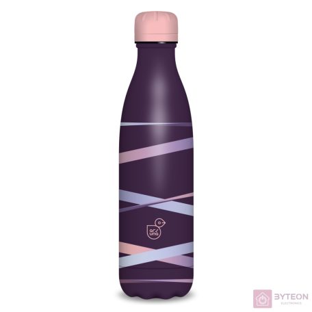 Kulacs duplafalú ARS UNA fém BPA-mentes 500 ml Ribbon lila
