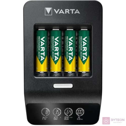 Akkumulátor töltő VARTA LCD Ultra Fast Charger + 4 db AA 2100 mAh