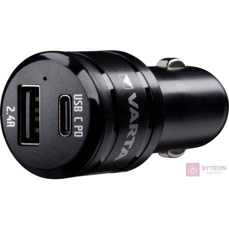 Adapter autós VARTA Car Charger Dual USB -A/USB-C 12V