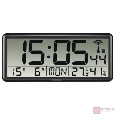 Falióra HAMA Jumbo hőmérővel fekete