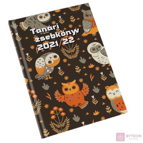 Tanári zsebkönyv REALSYSTEM papírborító A/5 heti bagoly 2022-2023