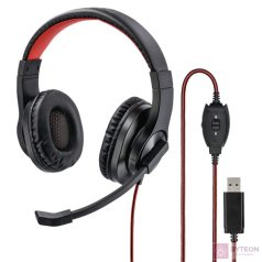 Headset vezetékes HAMA HS-USB400 fekete