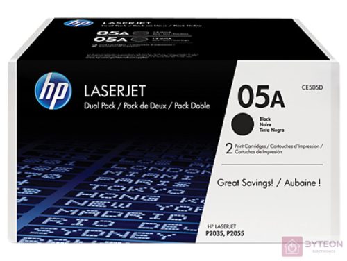 HP 05X (CE505D) - Fekete, 2db-os