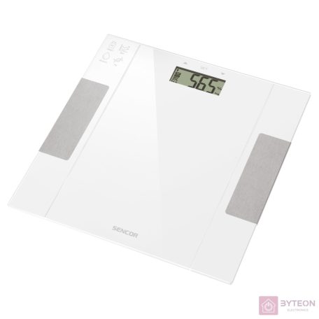 Személymérleg fitnesz SENCOR SBS 5051WH LCD 150 kg üveg fehér