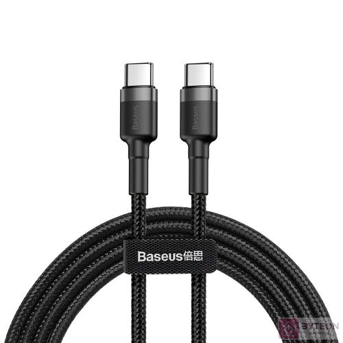 Baseus Cafule PD 2.0 QC 3.0 60 W USB-C – USB-C PD kábel 1 m (fekete-szürke)