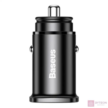 Baseus Square PPS QC4.0 / PD3.0 5A 30W autós töltő (fekete)