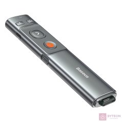   Baseus Orange Dot multifunkcionális távirányító prezentációkhoz, lézermutatóval, elemek nélkül (szürke)