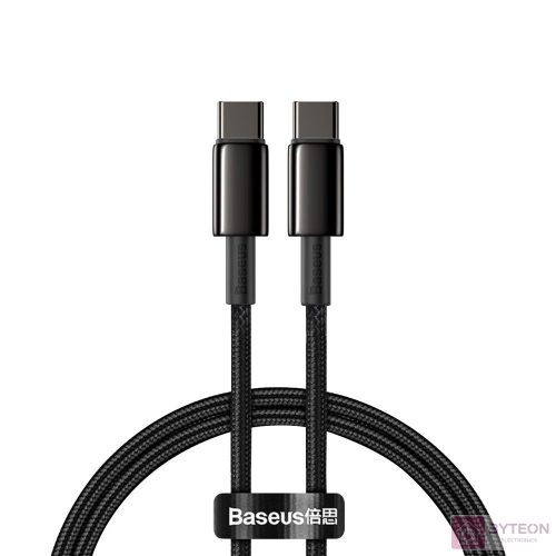 Baseus Tungsten Gold USB-C-USB-C kábel, 100 W, 1 m (fekete)