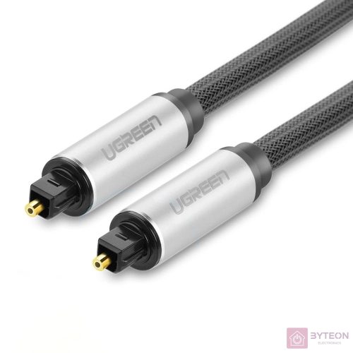 UGREEN AV108 Toslink audio optikai kábel, fonott alumínium, 1 m (szürke)