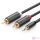 UGREEN AV102 kábel 2x RCA (Cinch) jack 3,5 mm 5 m (fekete)