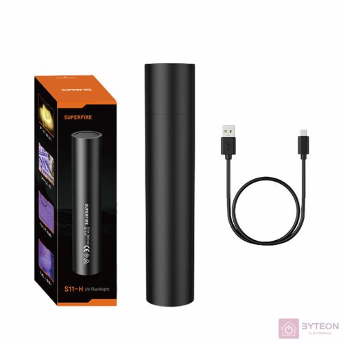 Superfire S11-H UV zseblámpa, 365NM, USB
