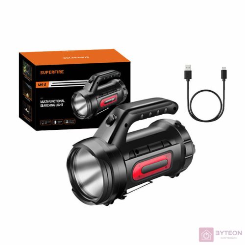 Superfire M9-E keresőlámpa, 900lm, USB