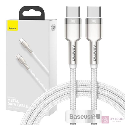 Baseus Cafule USB-C-USB-C kábel, 100 W, 1 m (fehér)