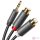 UGREEN AV109 Apa, 3,5 mm-es jackdugó 2x RCA-aljzathoz (Cinch) 0,25 m (fekete)