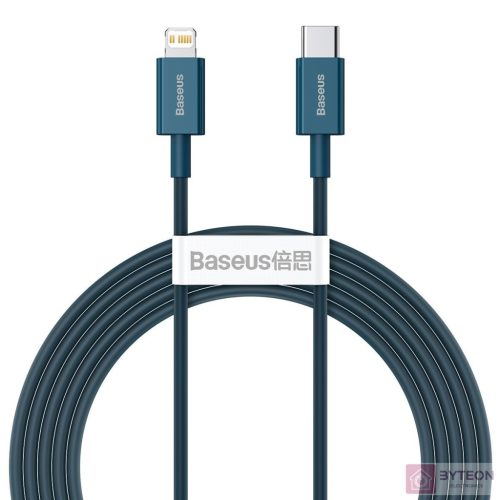 USB-C kábel a Lightning Baseus Superior sorozathoz, 20 W, PD, 2 m (kék)