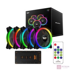   Darkflash DR12 Pro ARGB ventilátorkészlet számítógéphez 5in1 120x120 (fekete)