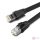 UGREEN NW134 lapos hálózati kábel fém csatlakozókkal, Ethernet RJ45, Cat.8, U / FTP, 3 m (fekete)