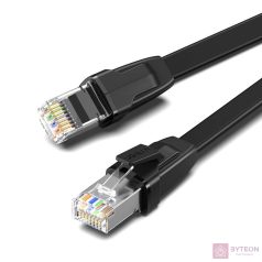   UGREEN NW134 Lapos hálózati kábel fém csatlakozókkal, Ethernet RJ45, Cat.8, U / FTP, 5 m (fekete)