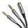 UGREEN AV193 AUX audio splitter fejhallgató + mikrofon 3,5 mm-es mini jack kábelhez (szürke)
