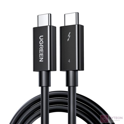 USB-C–USB-C kábel UGREEN US501, Gen3, 100 W, 4K, 0,8 m (fekete)
