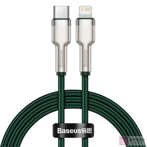 USB-C kábel a Lightning Baseus Cafule-hez, PD, 20 W, 1 m (zöld)