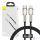 USB-C kábel a Lightning Baseus Cafule-hez, PD, 20 W, 0,25 m (fekete)